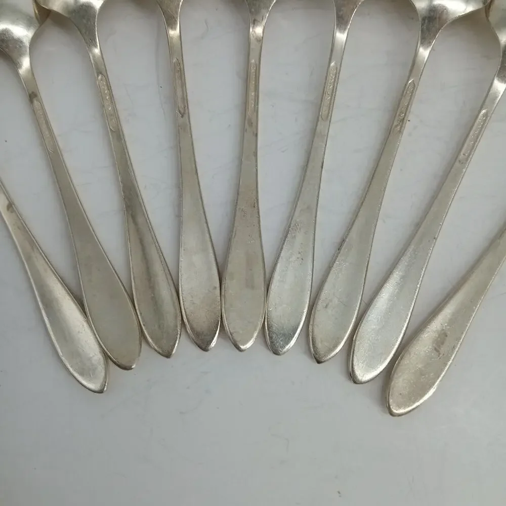 8X SS LADY HAMILTON Gumbo Spoons 1932 Silverplate Community Plate Soup Oneida